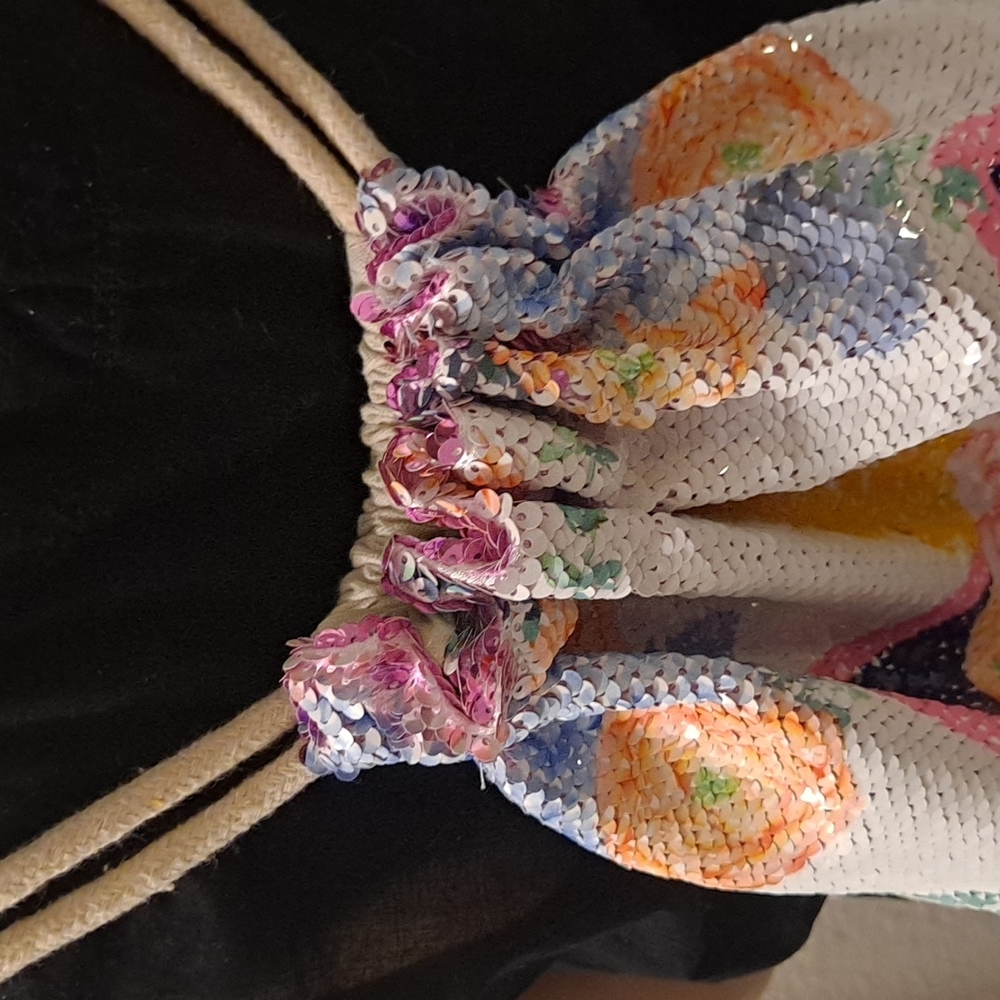 Unicorn Reversible Sequined Drawstring Backpack - Picture 6 of 10